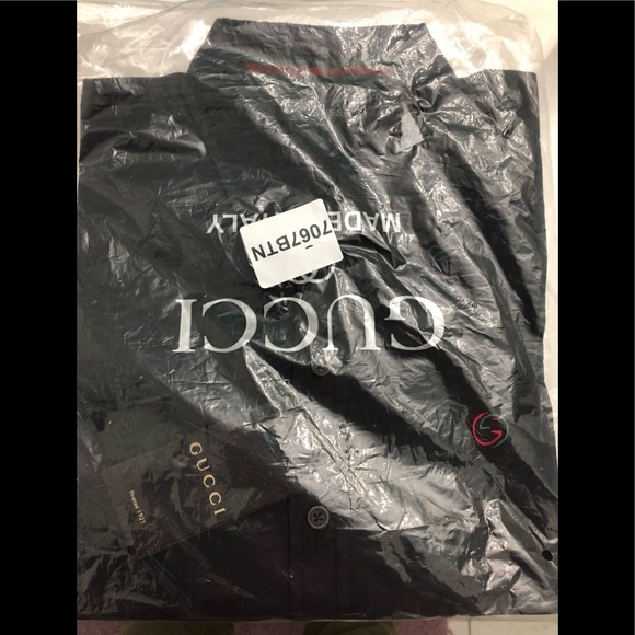 Black Gucci Button-Down Short Sleeve Shirt